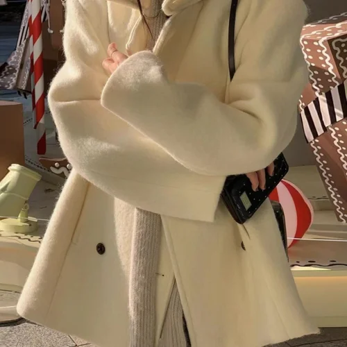 멋진 외투 한국 스타일 중간 길이 멋진 코트 외투 재킷 여성용 외투 재킷 여성용 멋진 코트 외투 재킷 여성용 외투 재킷 여성용 외투 