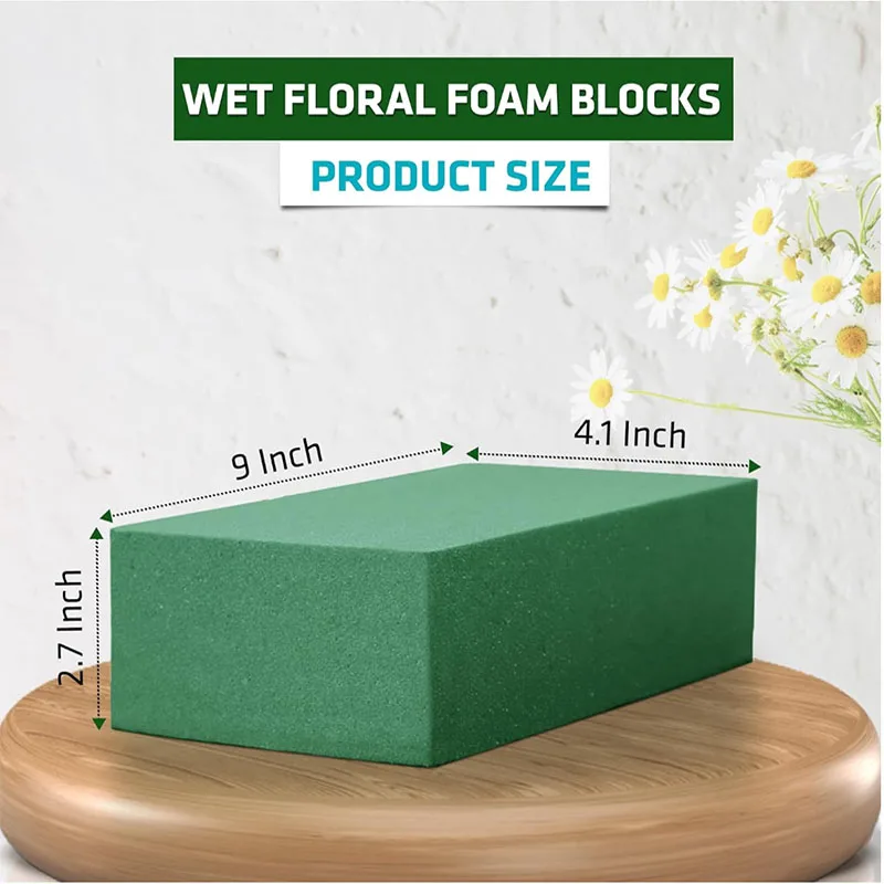 كتلة رغوة الزهور الخضراء DIY تشكيلة الزهور الإسفنج الجاف الرطب ماصة الطوب لزهرة عيد ميلاد الزفاف حديقة الديكور