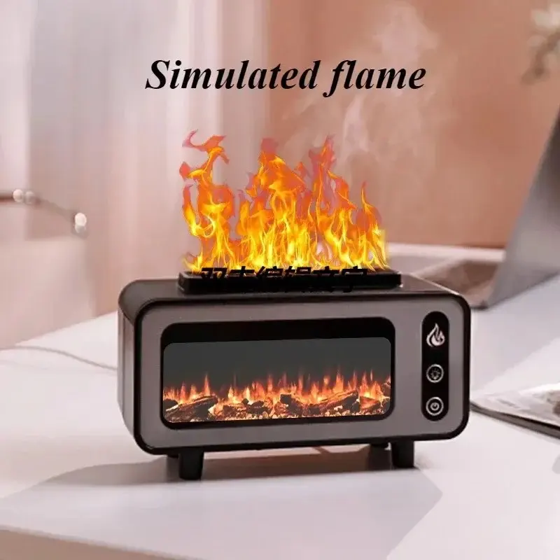 Fireplace essential oil diffuser Home office essential aromatherapy humidifier 7-color silent aromatherapy machine