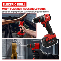 Small Electric Drill 150N.m brushless Cordless Impact Drill of Decoration Team Uses 18V Milwaukee Battery PIN Power Tool