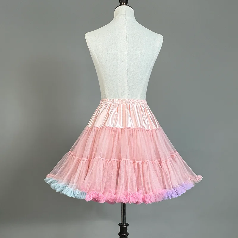 Women\'s Petticoat Flexible Crinoline Under The Super Puffy Cancan for Girl Dress