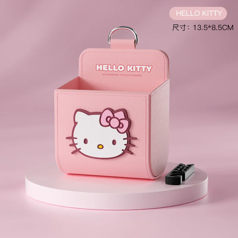Sanrio Kuromi Hello Kitty Car Air Conditioning Vent Storage Box Storage Storage Bag Hanging Mobile Phone My Melody Accessories