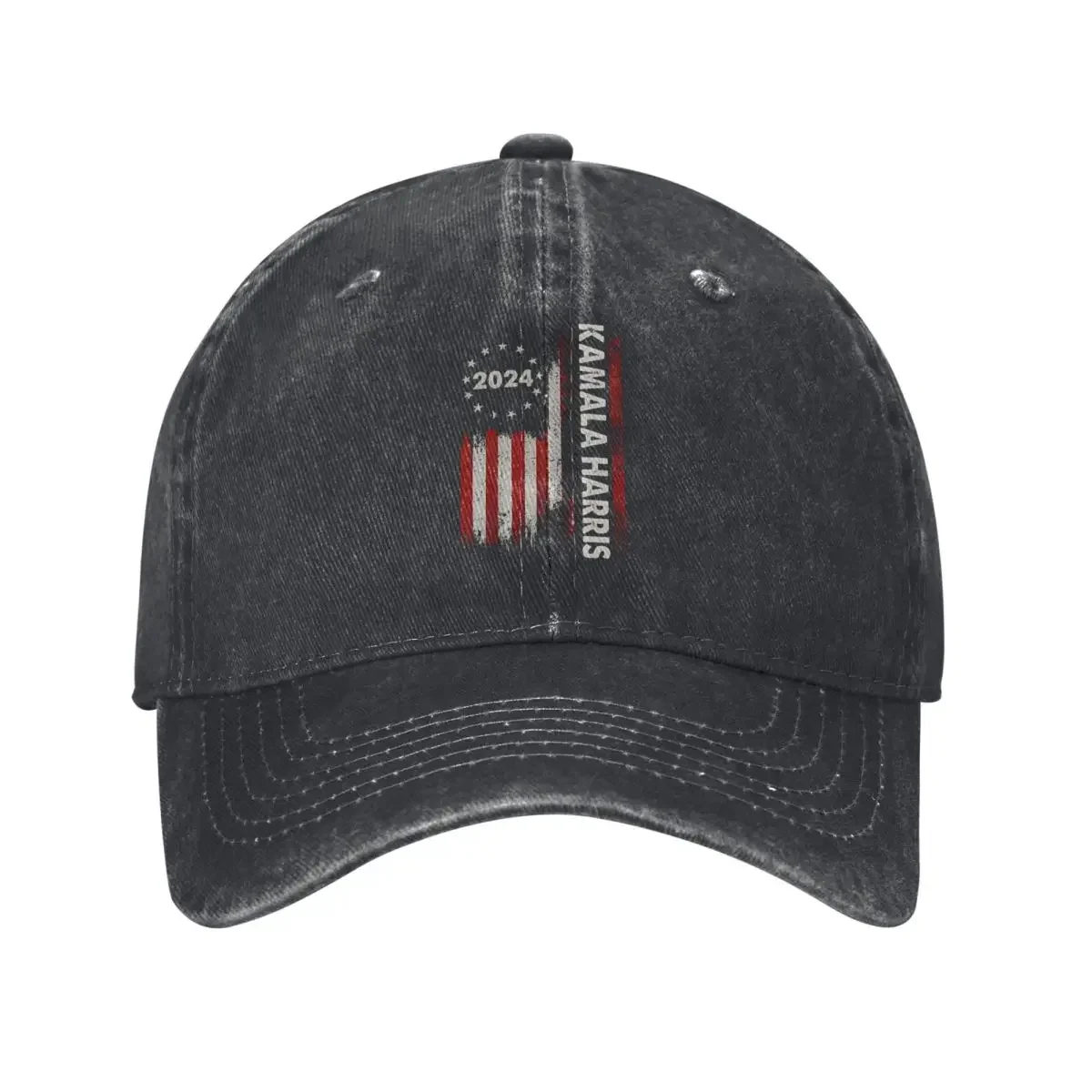 

Baseball Cap Kamala Harris 2024 For President Outfit Unisex Style Casual Distressed Cotton Sun Cap Soft