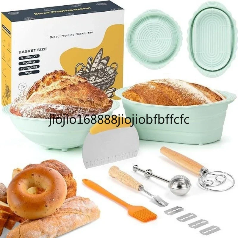 Suitable for folding 15-piece silicone fermentation basket, baking dough fermentation bowl, set
