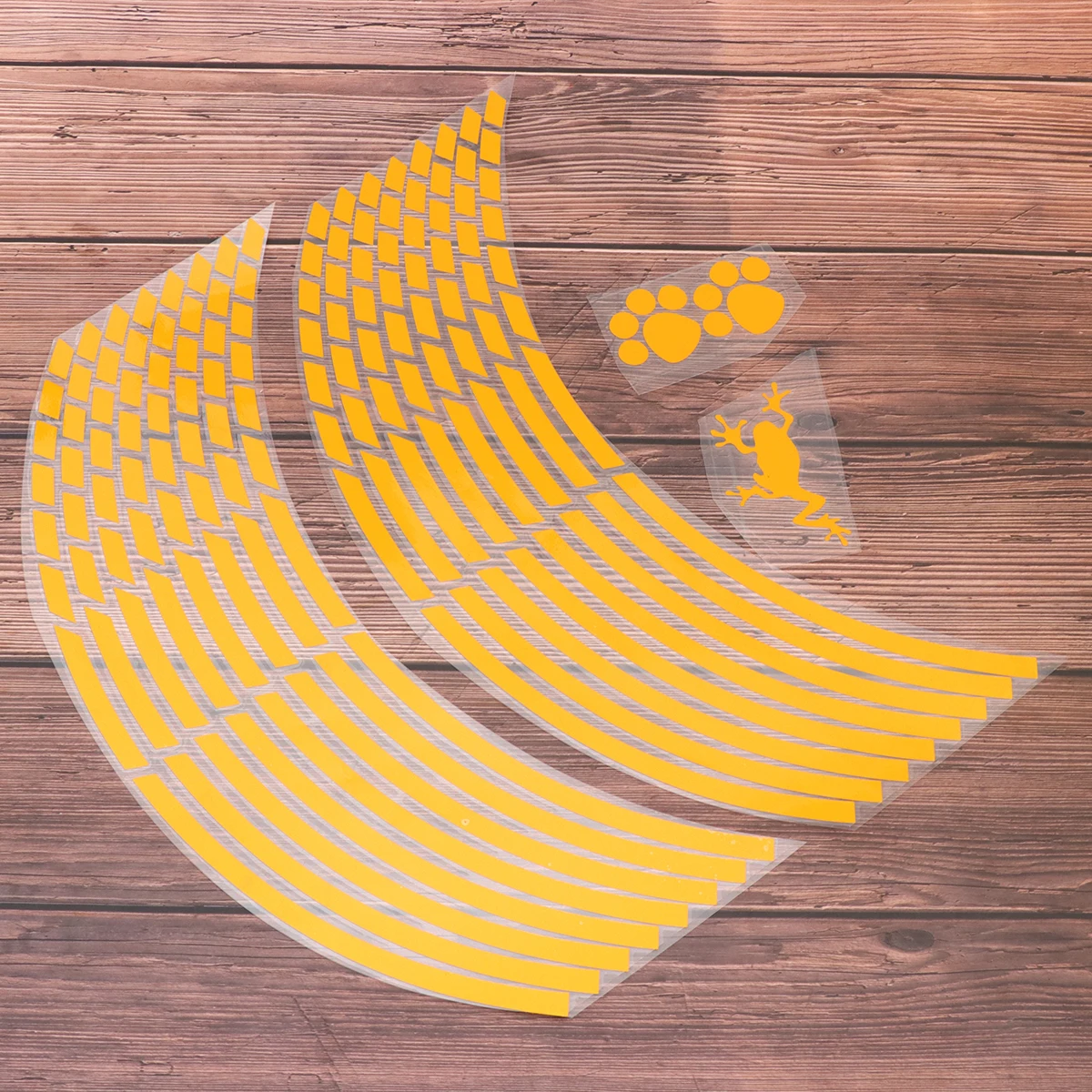 

2Pcs Motorcycle Wheel Rim Decal Car Hub Yellow Waterproof Sunscreen Colorful Car Motorcycle Decoration