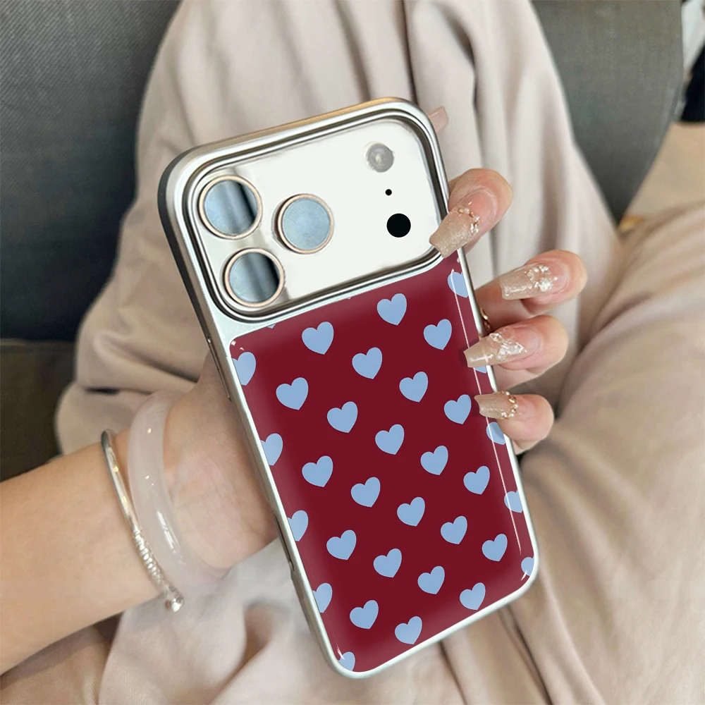 Luxuriöse Herzförmige Gummihülle für iPhone 15 17 13 Pro Max Phone 11 12 ProMax 14 15 16 Plus Hüllen Stoßfest Minimalistisch Funda – Detail 16