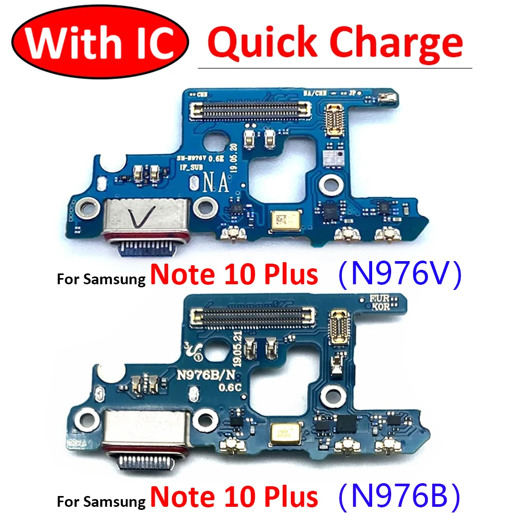 USB Charging Port Board Flex Cable Connector Parts For Samsung Note 10 Plus N976V SM-G976V N976F N976B