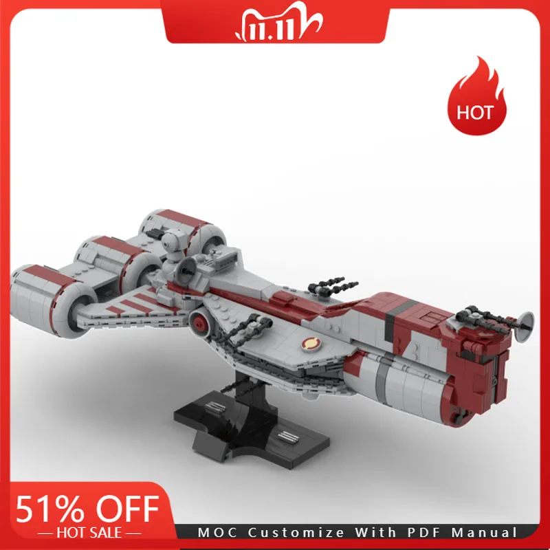 

1553 шт. MOC Star Battle крутая модель фрегата, строительные блоки, набор кирпичей, креативная сборка, развивающие игрушки, подарки на день рождения для взрослых