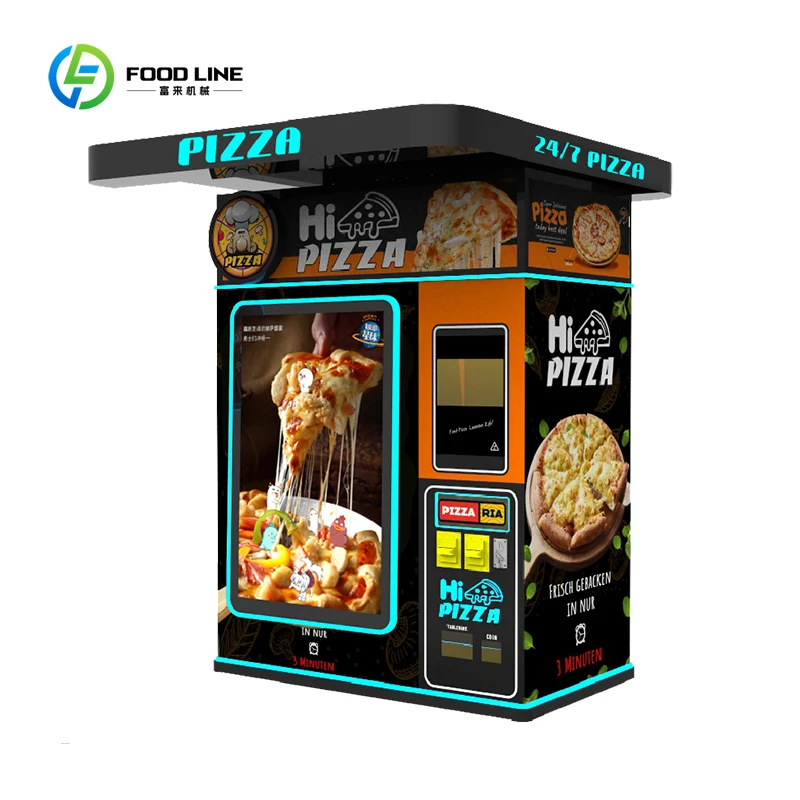 Customized outdoor hot food pizza vending machine pizza fully automatic vending machine