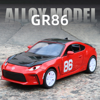 1:32 JKM Toyota GT86 GR86 Mf ghost 86 Alloy Scale Car Model Diecast Metal Miniature Car Sound＆Light Collection Children Toy Car