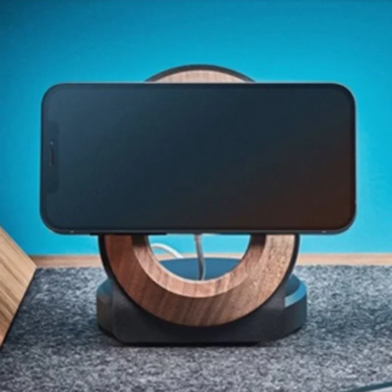 Wooden Magsafe Stand Desktop Portable Wireless Charger Storage Bracket Creative Support Magsafe Magnetic Chargers Organizer Base