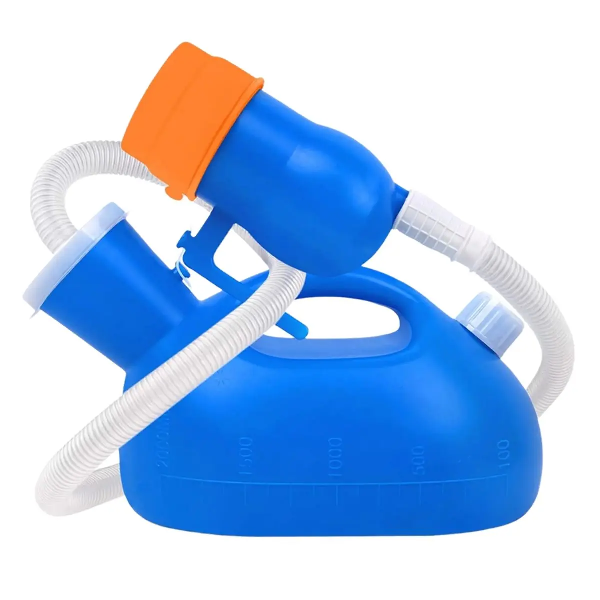 [NEW] Portable Urinals for Men, Urinal Bottle Spill Proof with Soft Funnel & Long Hose, for Seniors Wheelchair Car Travel Use