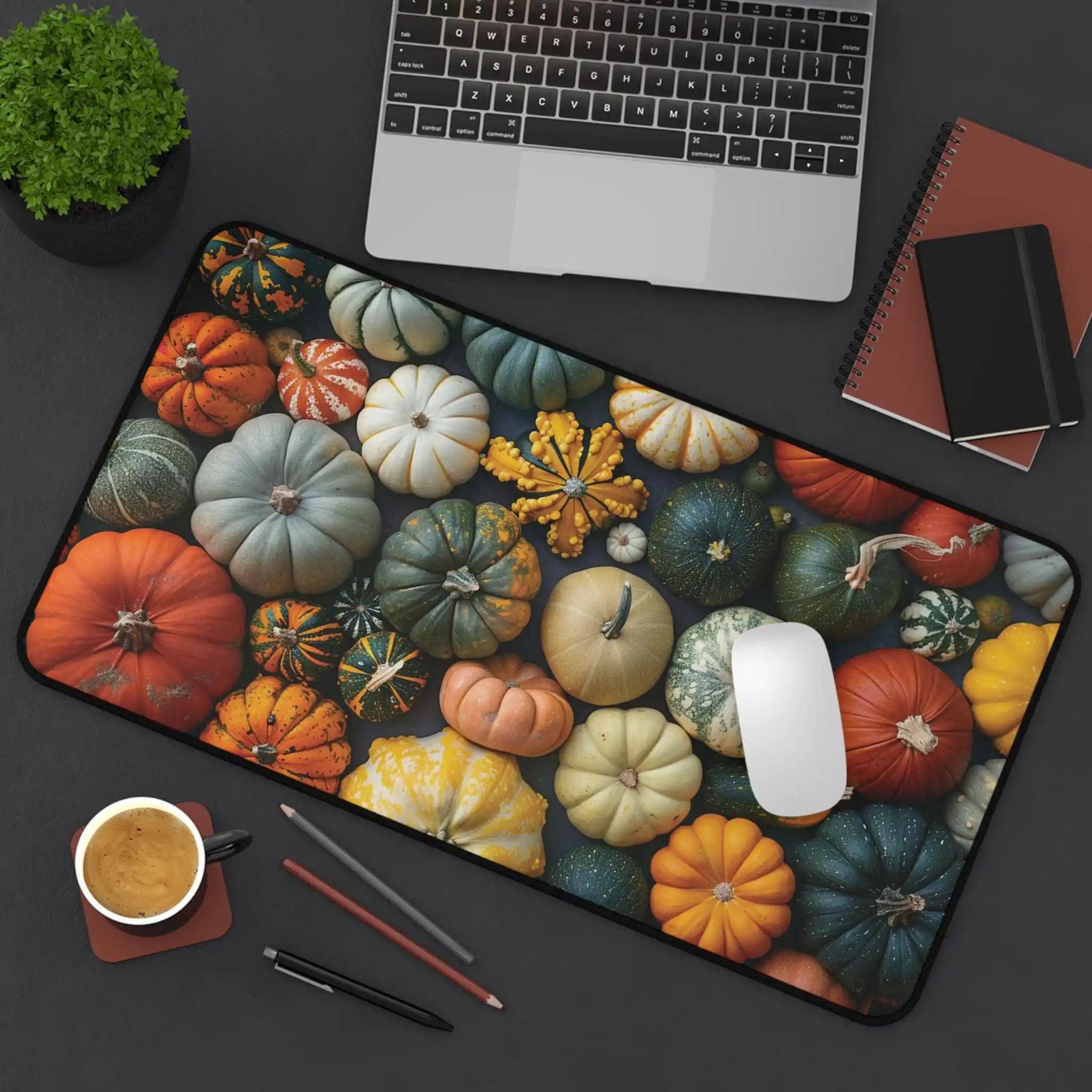 Colorful Pumpkin Themed Mouse Pad, Non-slip Waterproof Mouse Pad, Office Gaming Desk Decoration Mat, Perfect Gift for Friends.