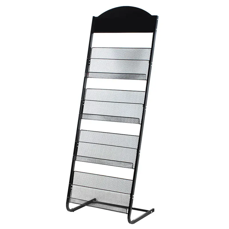 Magazine  Newspaper Display Rack, Color Leaflet Holder, Freestanding Literature Organizer for Brochures  Books