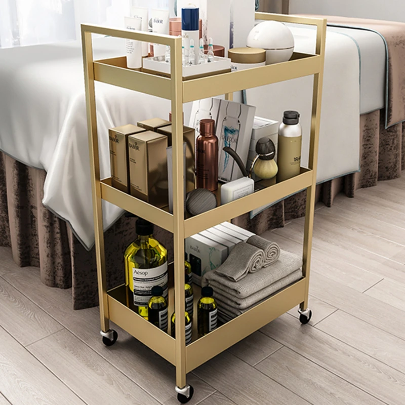 

Drawers Welding Salon Trolley Wooden Bar Luxury Tea Spa Stainless Steel Salon Trolley Lash Cleaning Carritos Furniture ZT50ST