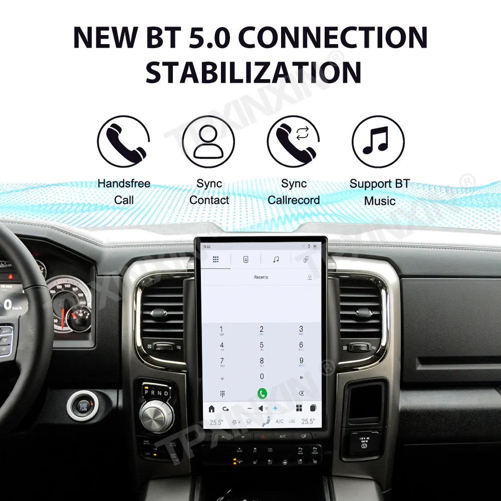 14,4-calowy ekran radia samochodowego Android AUTO dla Dodge Ram 2013 2014 2015 2016 2017 2018 Nawigacja GPS Samochodowy multimedialny jednostka