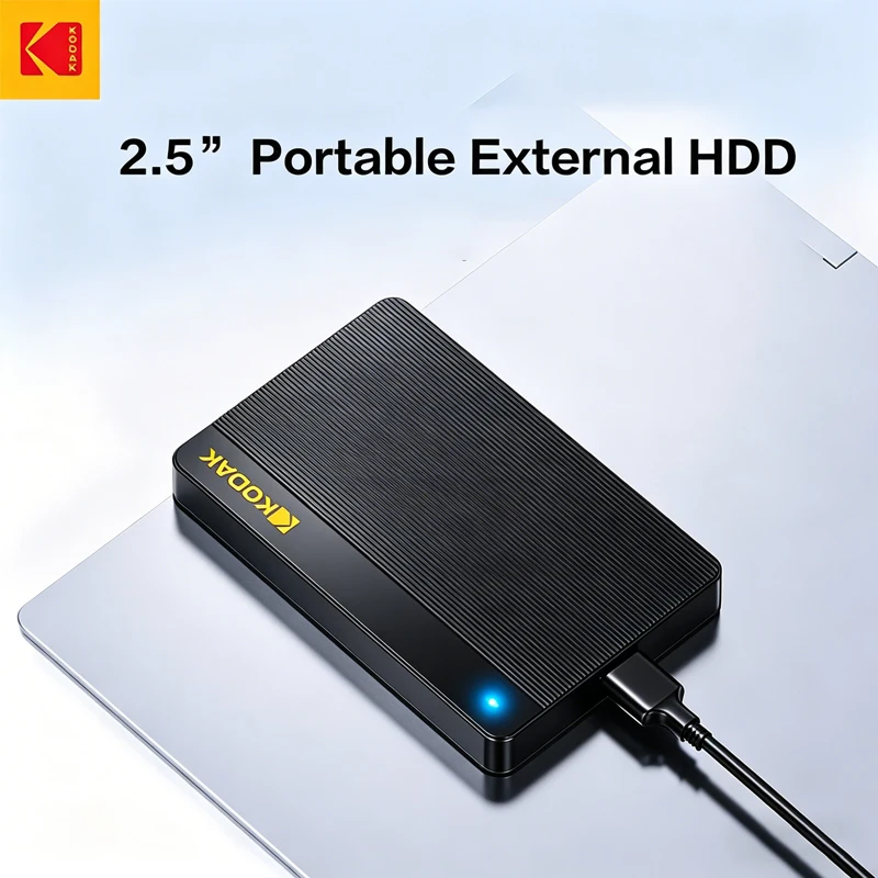 

Внешний портативный жесткий диск Kodak P160 500 ГБ USB 3.0 HDD, идеально подходит для PS4/PS5, Xbox, ПК, Mac, ноутбуков, высокоскоростное хранилище данных