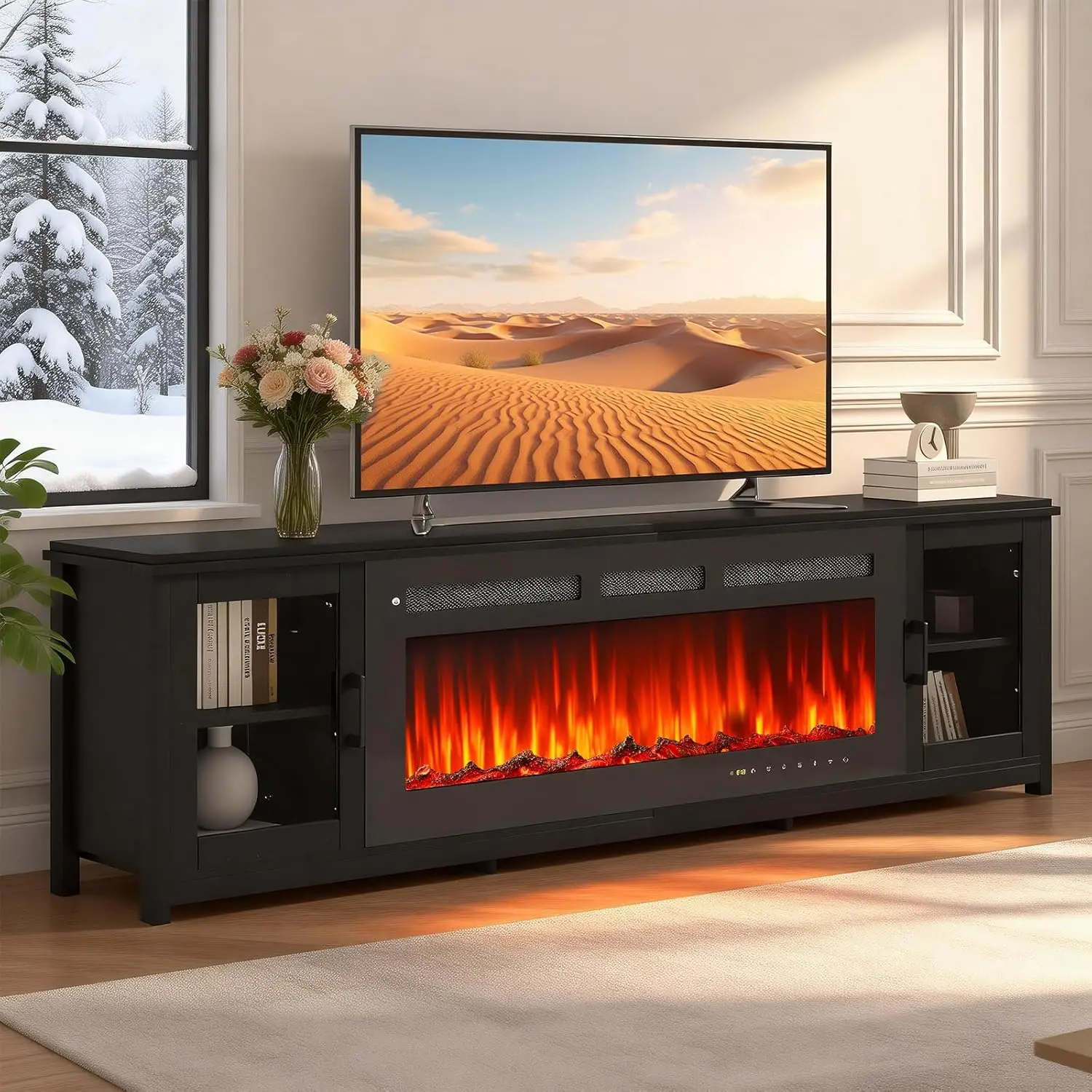 80" Fireplace Tv St…