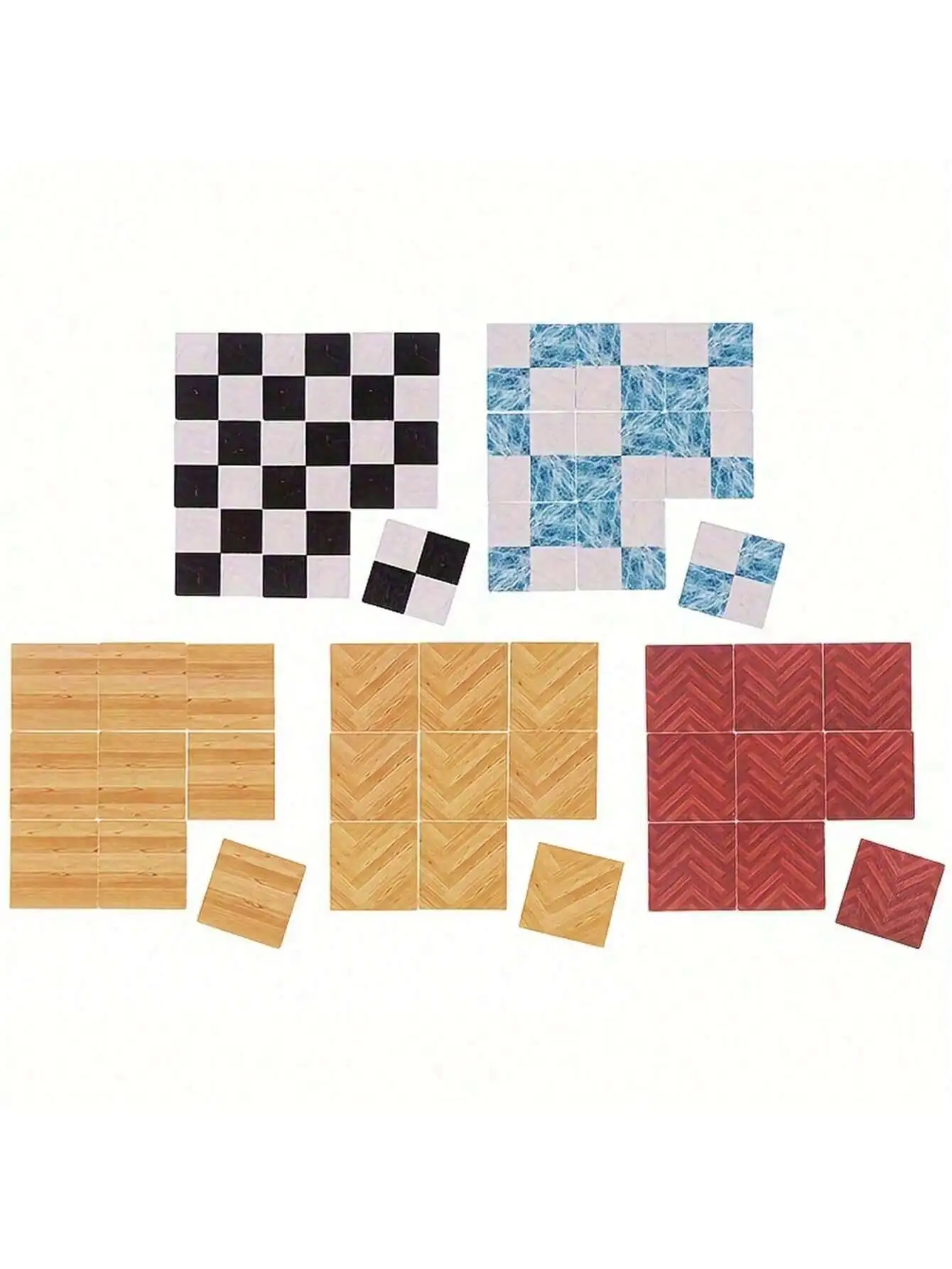 

9 pieces of miniature wooden flooring:1:12 mini 30X30MM kitchen, dining room, bathroom scene, floor DIY decoration accessories
