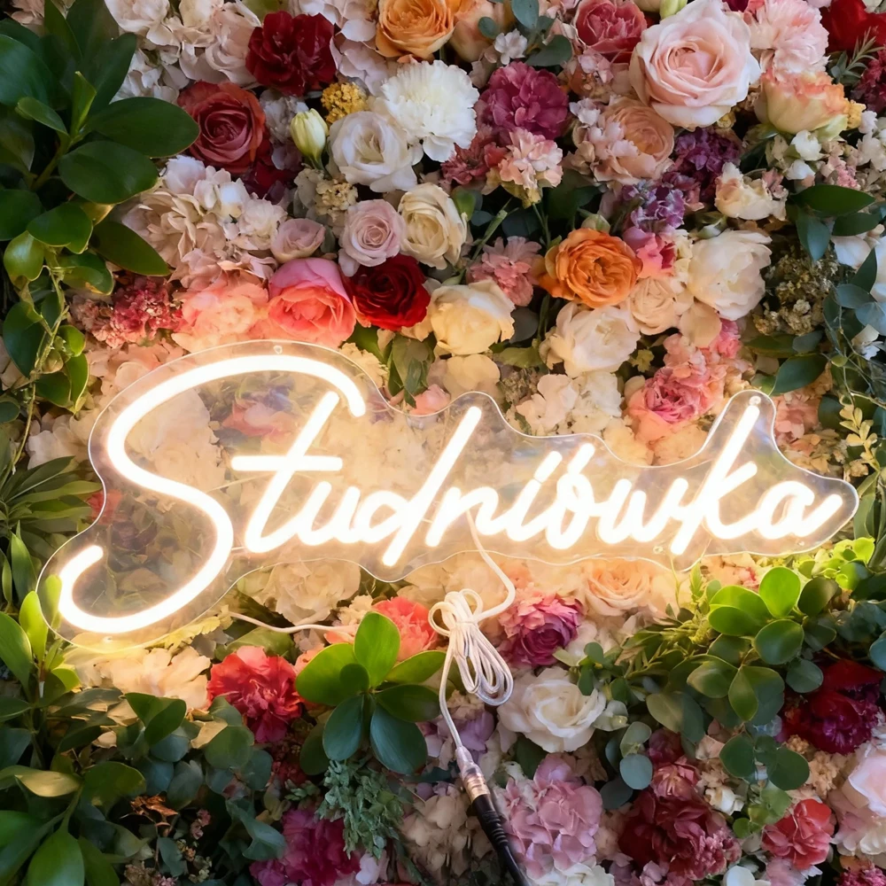 Big 55x20cm Custom Neon Light LED Prom Party Neon Sign Studniówka For Sign for Wedding Birthday Room Home Decoration