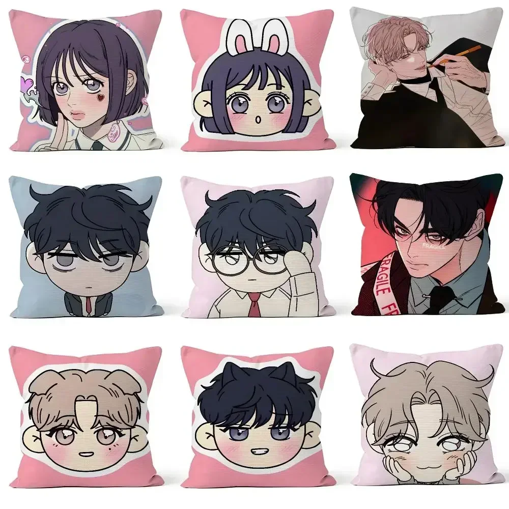 Manhwa Operation: True Love Eunhyeok Cushion Cover Throw Pillow Soft Short Plush Cozy Colorfast For Sofa Bedroom Home Decor