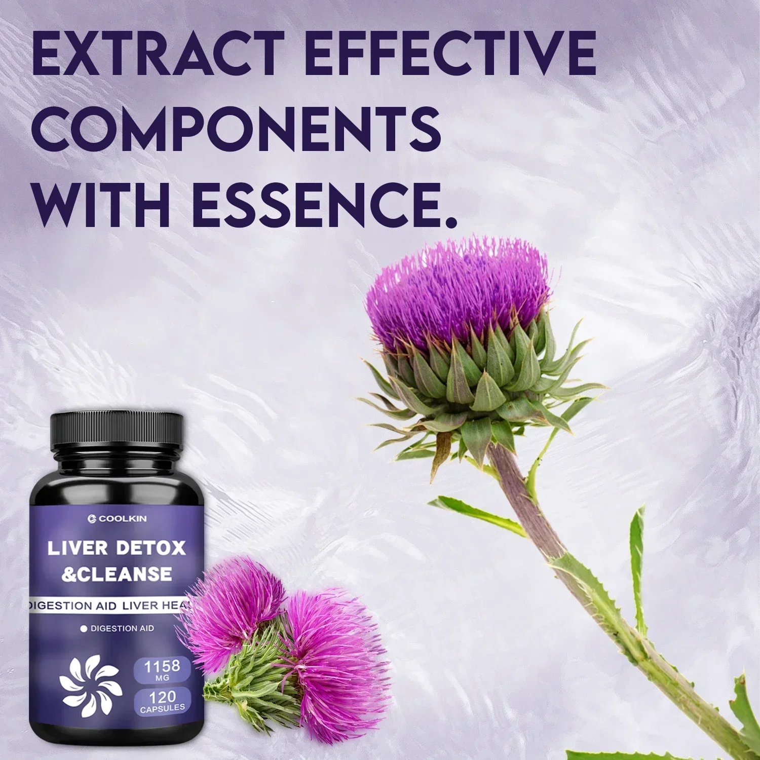 إزالة السموم من الكبد والتطهير - يدعم صحة الأمعاء والهضمية ومكمل التمثيل الغذائي المتوازن #3