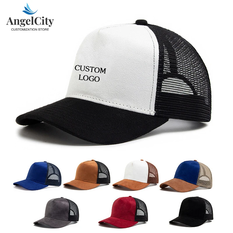 

Summer suede baseball cap custom logo men's and women's sunshade mesh hat versatile hip-hop hat Print name image