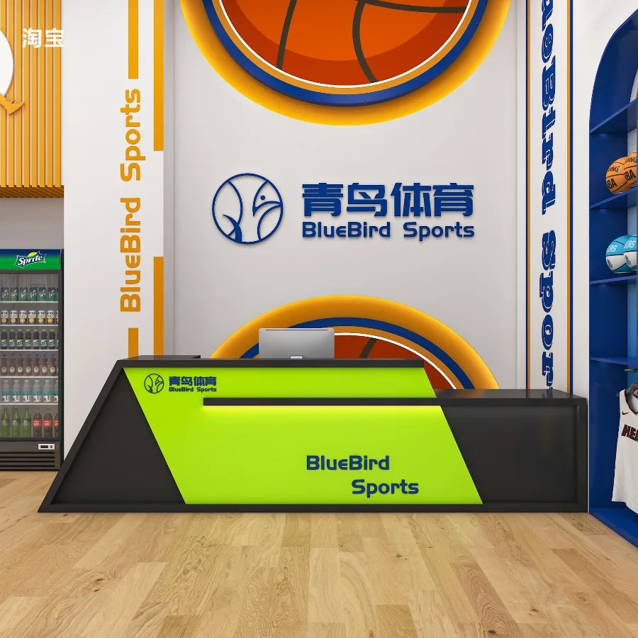 

Badminton Court Reception Desk Modern Basketball Court Reception Desk Load-bearing Luxury Office Furniture Mesa De Recepção LJ40