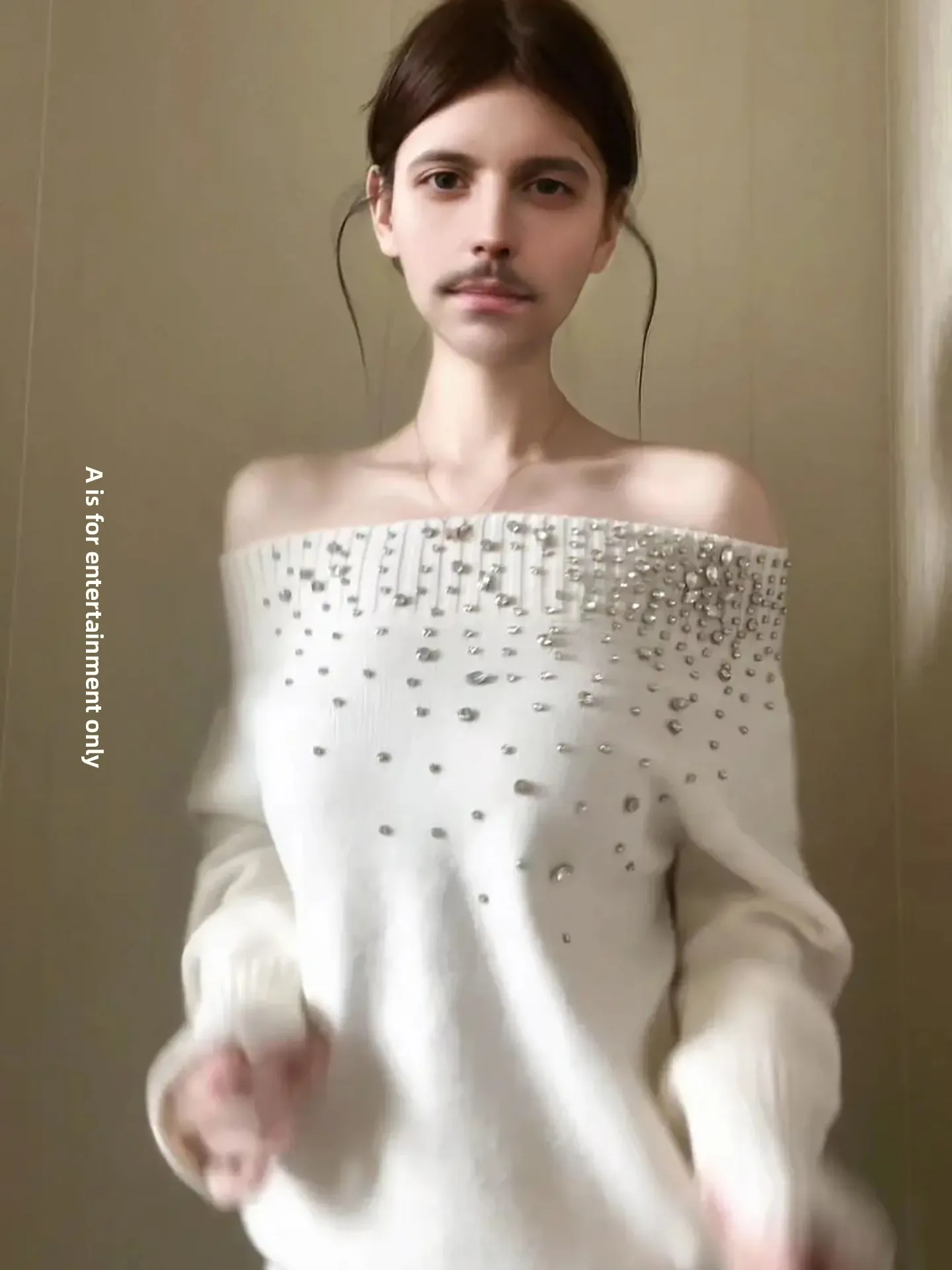 

Женский вязаный топ с ромбовидной вставкой, с открытыми плечами, на одно плечо, сексуальный, модный, длинный свек, осеннее новое поступление