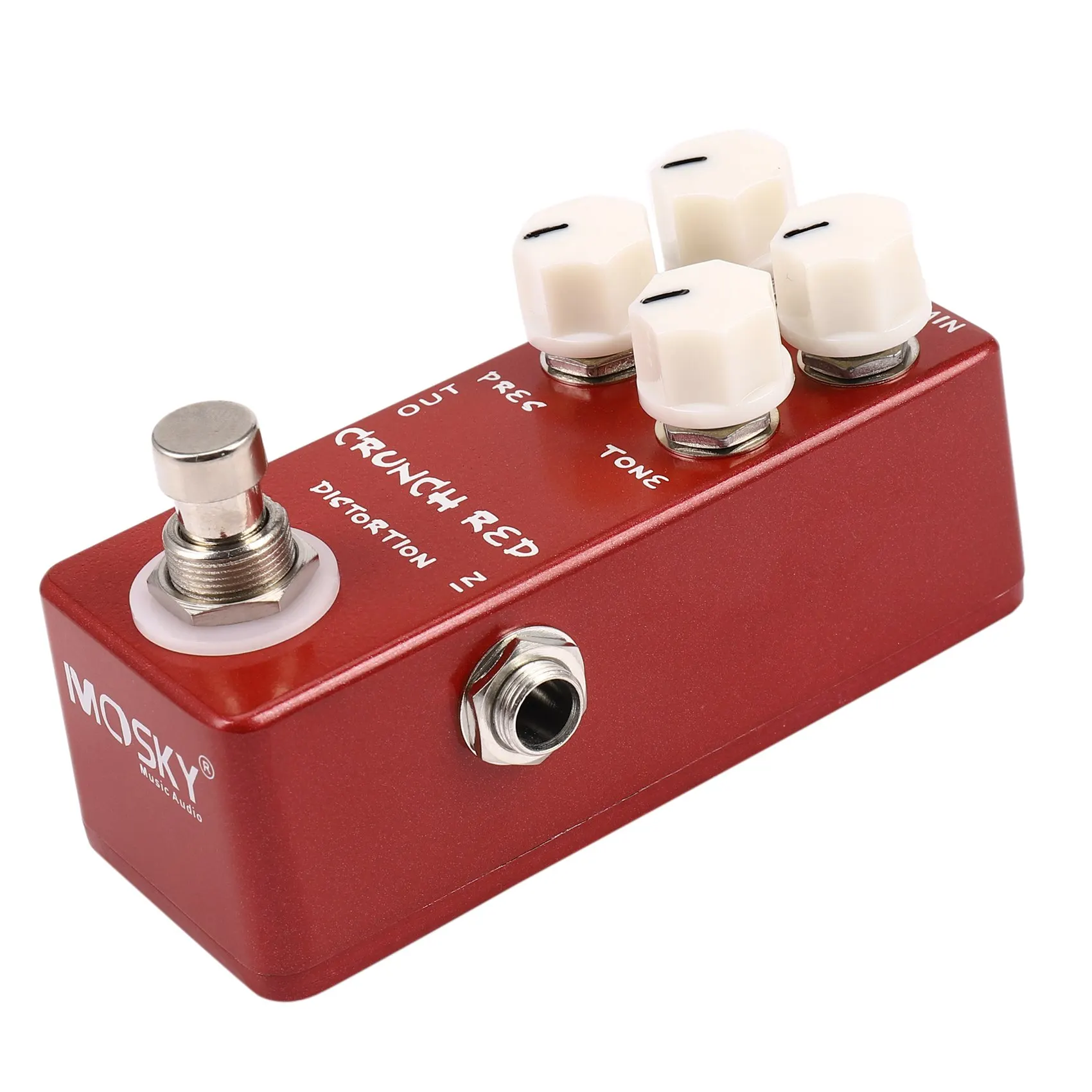 Mosky Mini Guitar Effect Pedal Mini Crunch Red Distortion Guitar Pedal True Bypass Full Metal Shell