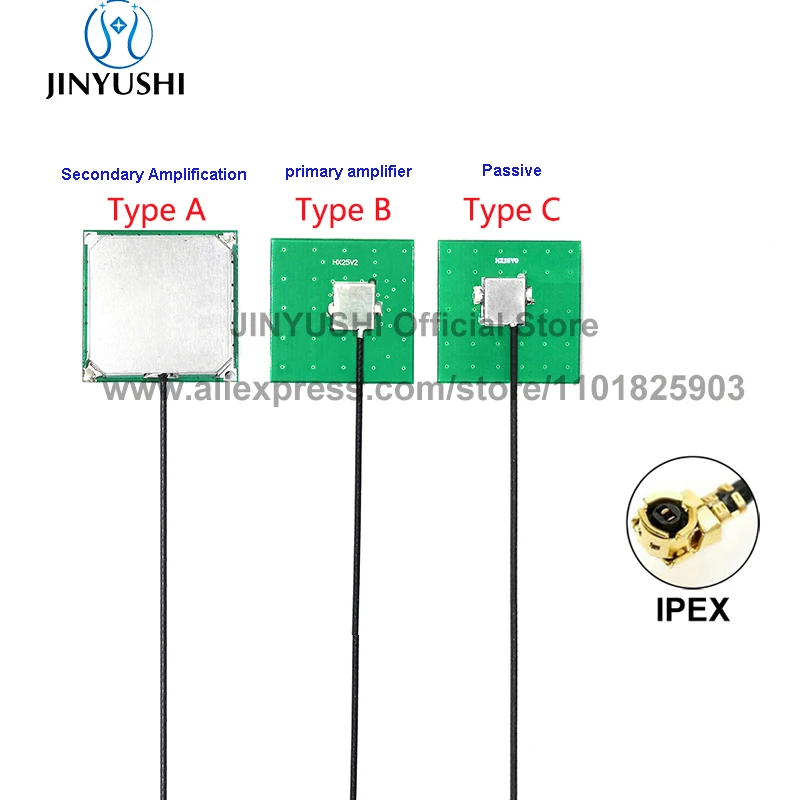 1Pcs GPS Antenna L1 L5 Dual band IPEX UFL Passive Internal High-Precision Positioning Ceramic Antenna 25*25