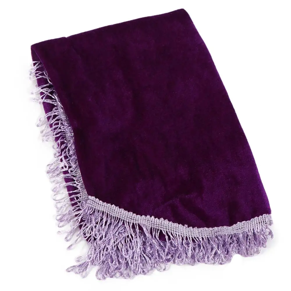 Funda Antipolvo para Piano Rojo y Morado con Borlas de Terciopelo