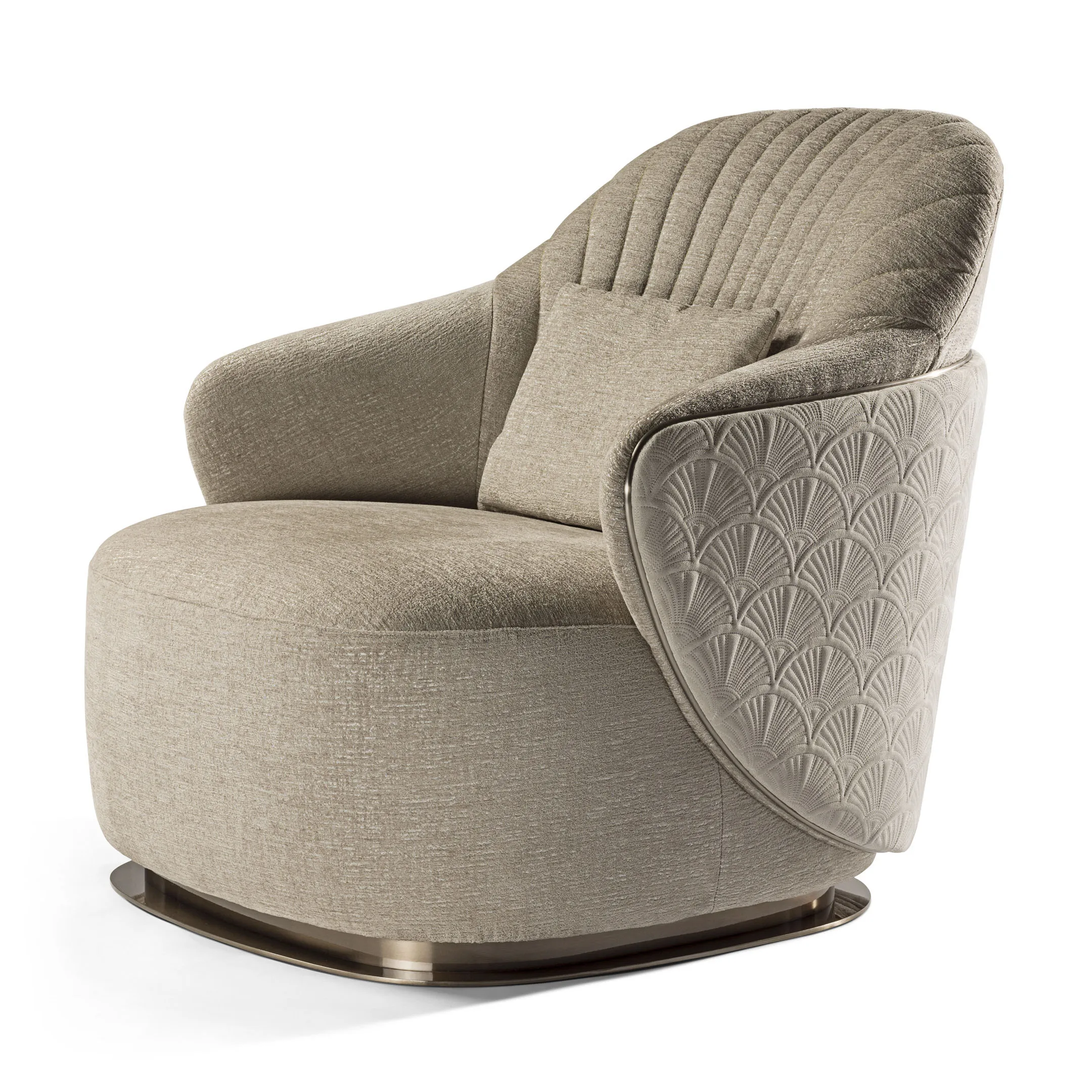 

Italian Design Modern Hotel Stainless Steel Leather Arm Luxury Chair