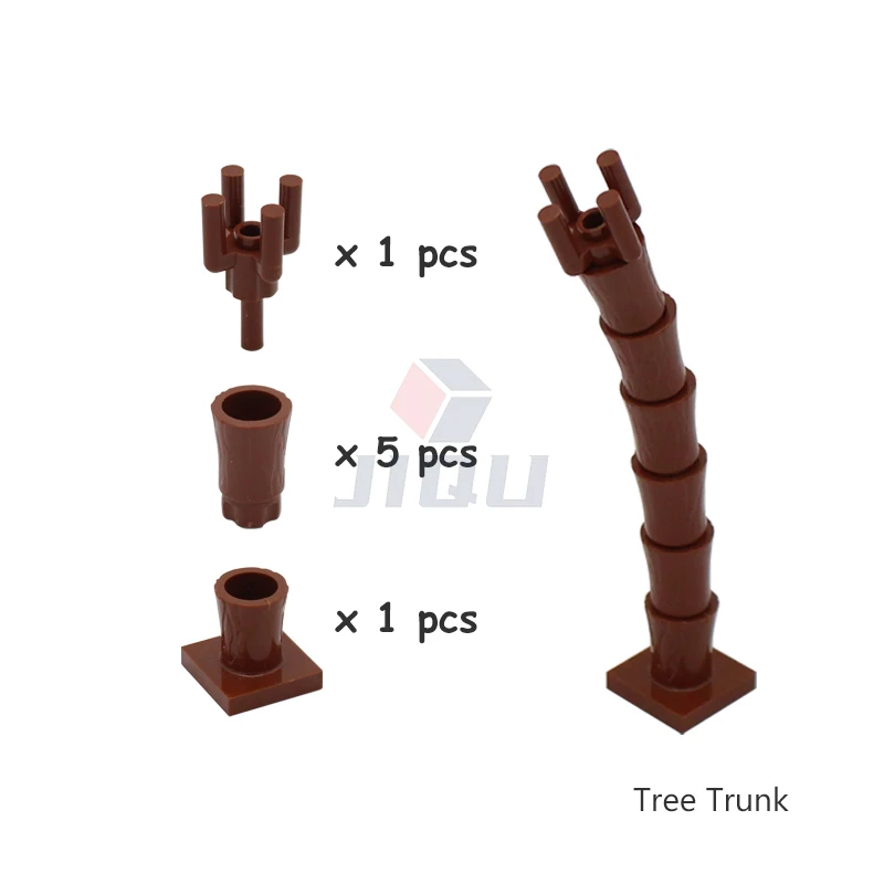 City Plant Tree Accessories Building Blocks Jungle Garden Parts Trunk Leaf Pine Cypress Palm MOC Bricks Toys 6148 2435 3471 3778