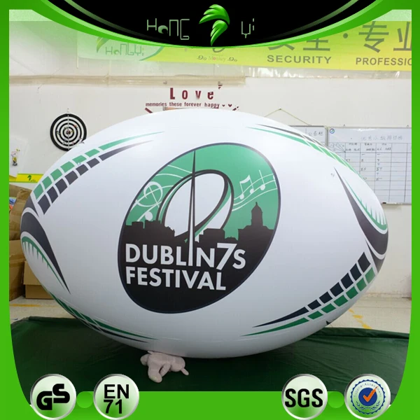 Customized Logo Inflatable Rugby Football Model Inflatable Balloon