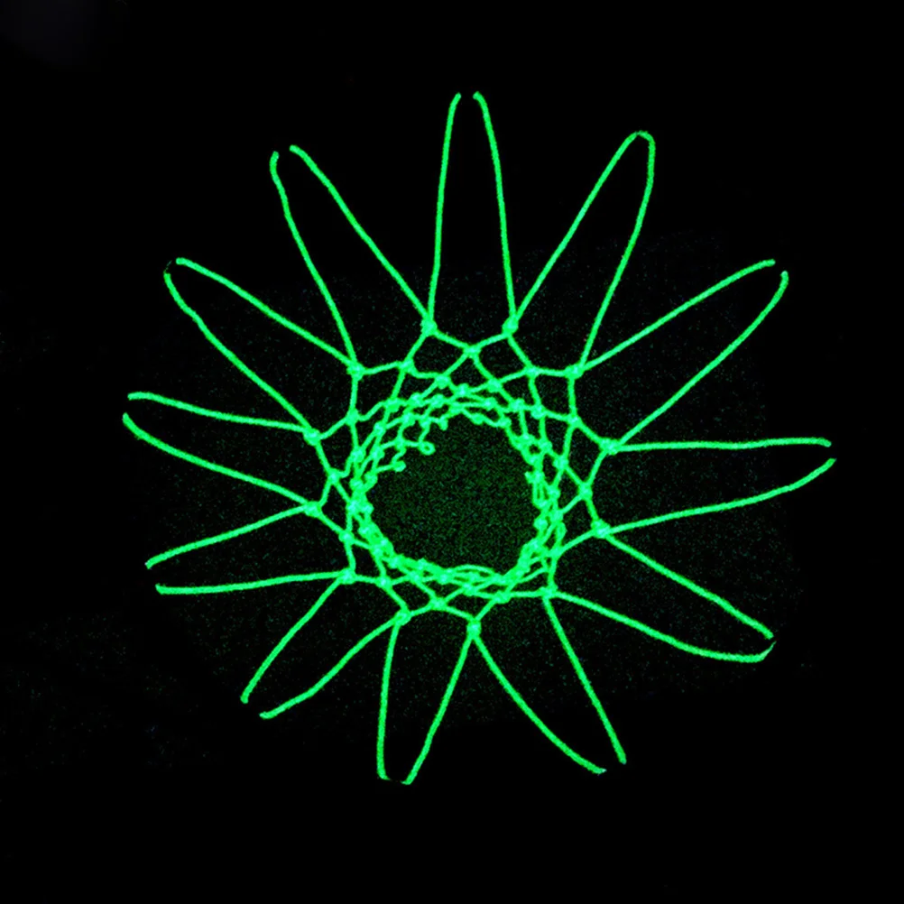Luminous Basketball Net Portable Nylon Mesh Outdoor Sports Supply Strong Load Bearing Capacity Waterproof Practical Gift