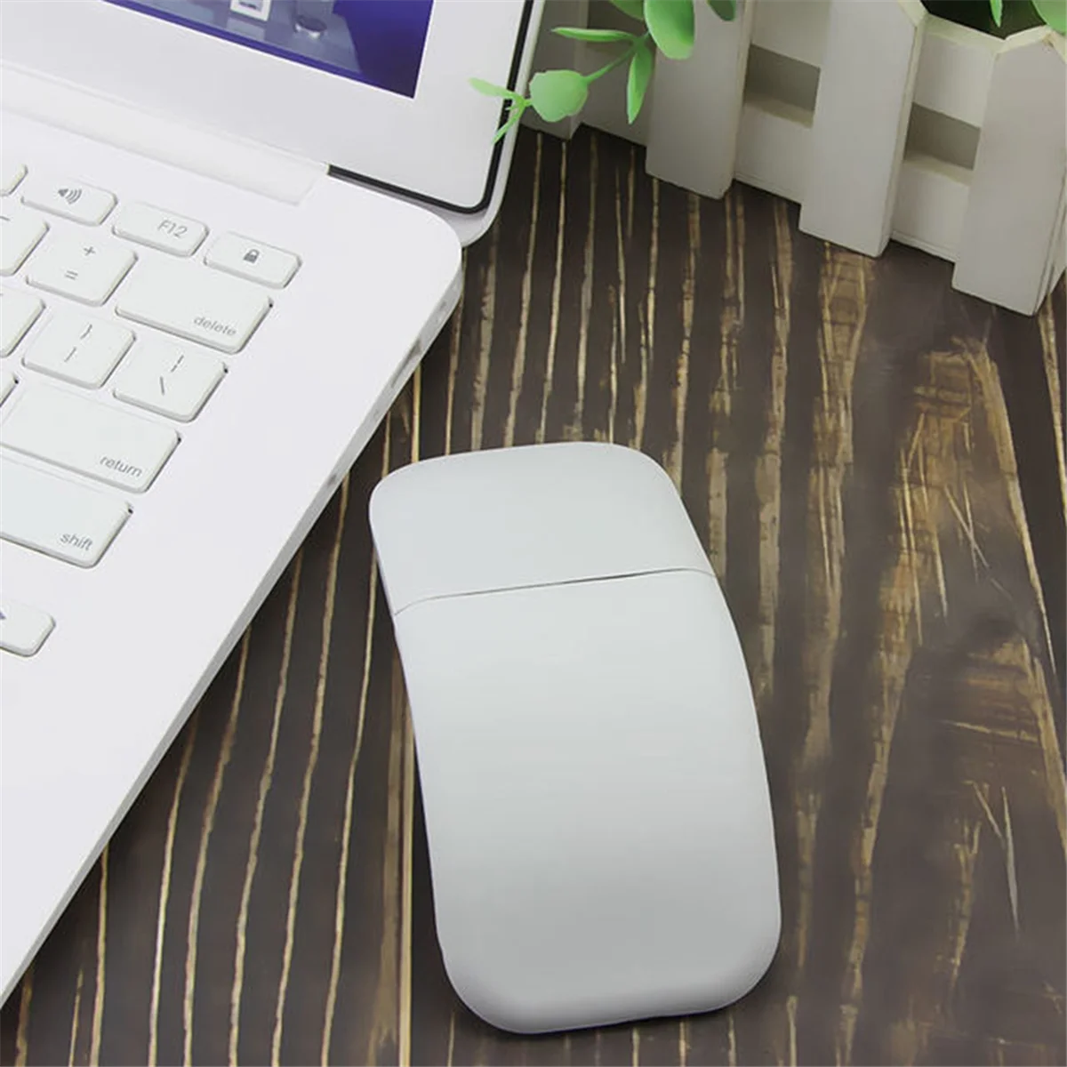 Ratón inalámbrico A56XQ plegable Arc Touch Mause ultrafino silencioso para oficina para PC portátil blanco