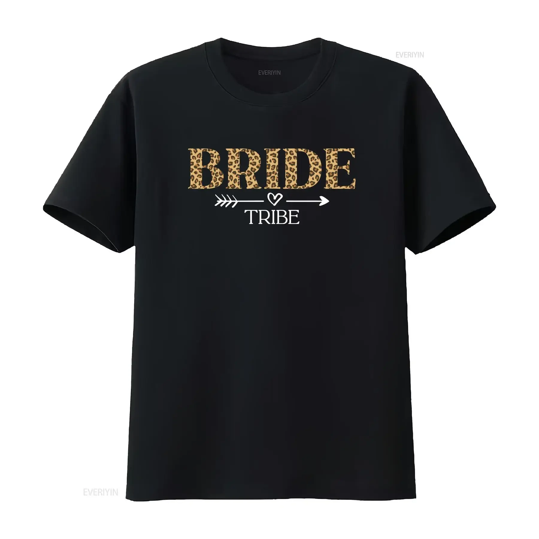 BRIDE Tribe Leopardenmuster Bio-Baumwoll-T-Shirt Perfektes Braut-Junggesellinnenabschied-Oberteil Vintage Washed Homme Lässige Mode Leicht gewaschen