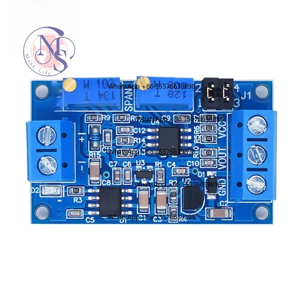 Industrial Voltage Current Signal Converter Module, 4-20mA to 0-3.3V 0-5V 0-10V, Adjustable Zero & Span for Precision Conversion