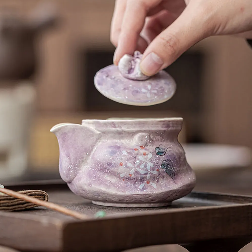 Hand-made Porcelain Gaiwans Tea Set Chinese Traditional Ceramic Teacups For Brew Loose Oolong/Puerh Tea