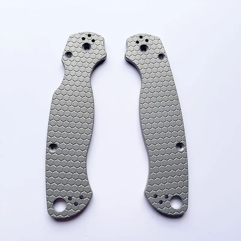 1pair New Titanium Alloy Blade Handle Patch for Para 2 C81 Spider Knife Patch Material DIY Modified Accessories