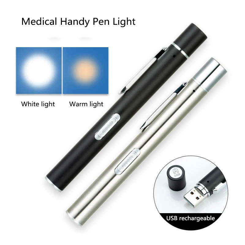 

Portable LED Flashlight Work Light Medical First Aid Pen Light Torch Lamp View Pupil Throat Pen Light