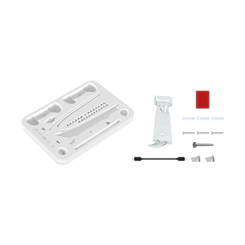 

B86B-Controller Charging Dock With RGB Light Fan Cooling Base Charging Stand For PS5 Pro/Slim/PS5 Full Series Console White