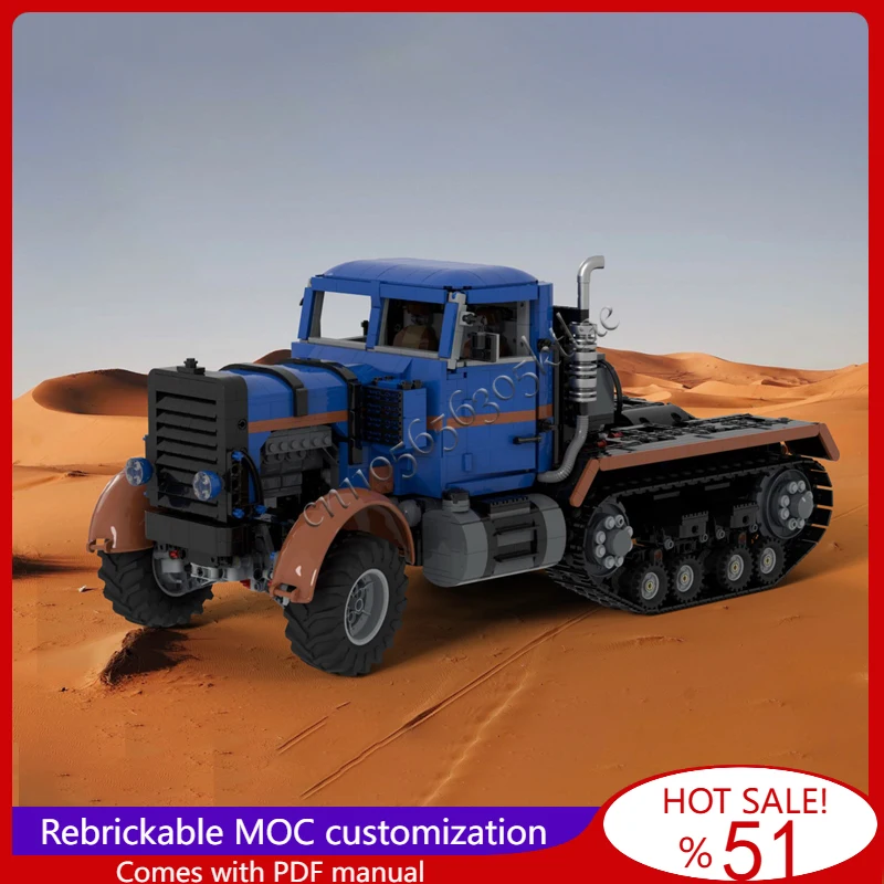 

3158 Parts Modified Half Track Vehicle Model MOC Building Blocks Bricks Creative Assembly Toys Children Surprise Festival Gifts
