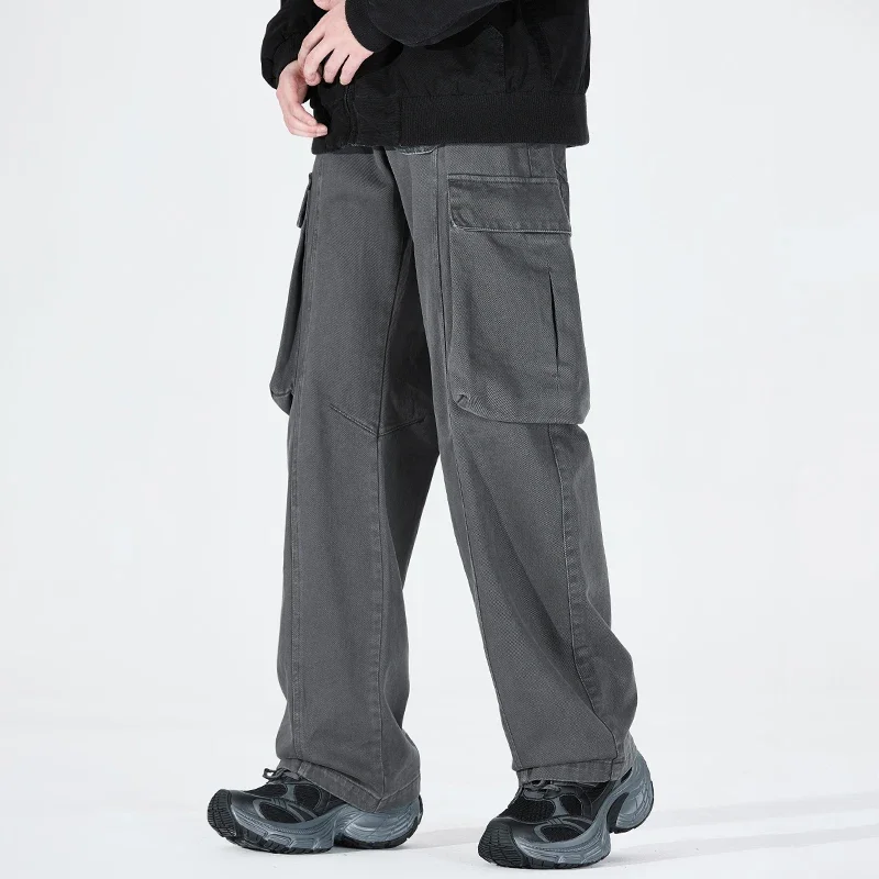 

Мужские брюки карго для активного отдыха с множеством карманов, свободные прямые повседневные брюки в европейском и американском стиле, модель 6222B