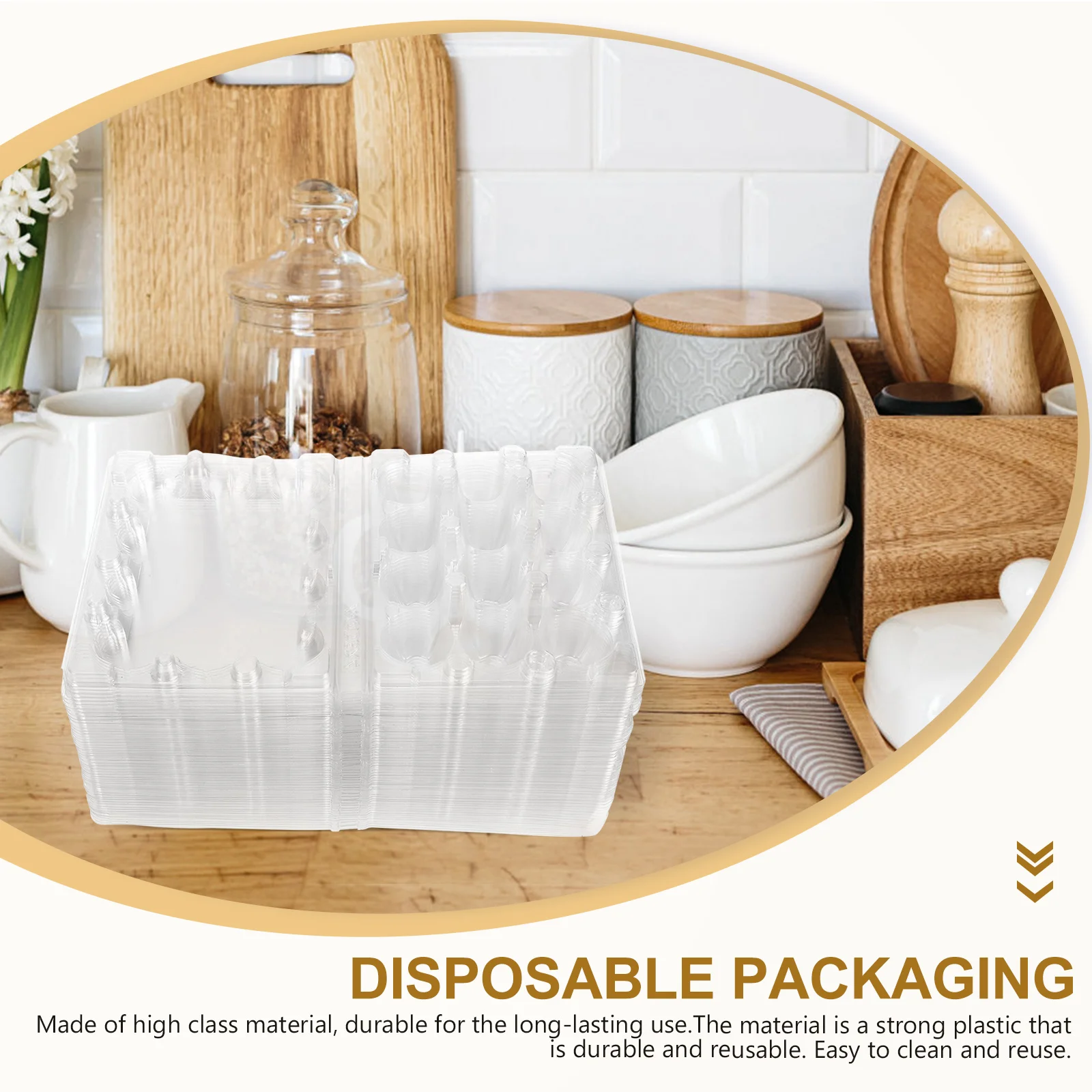 

50pcs Quail Cartons Transparent Plastic Boxes for Small Eggs Kitchen Egg Plate Kitchen Storage Tray Reusable Containers