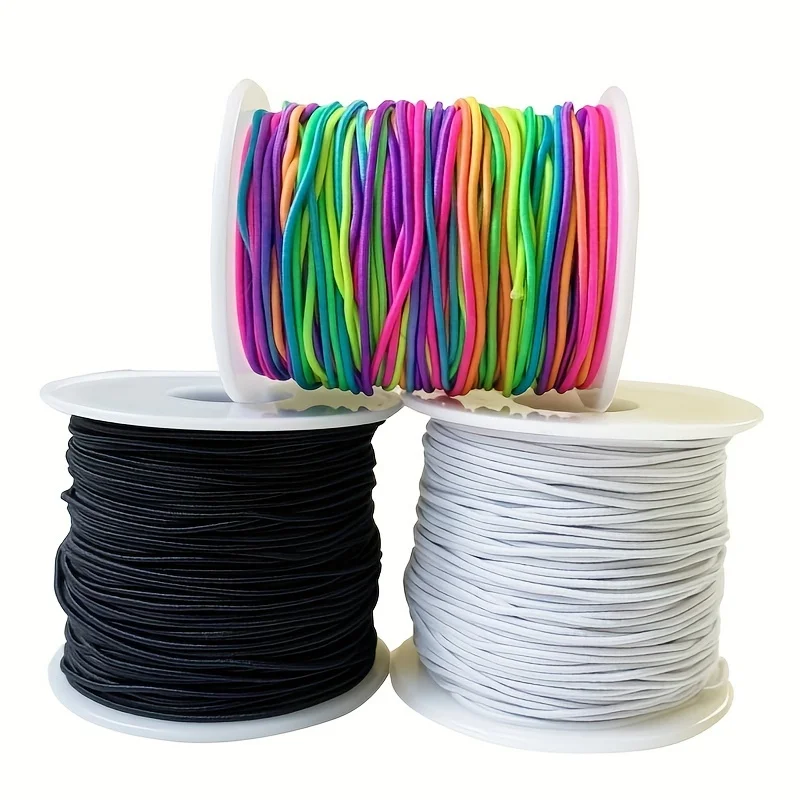 1pc 50m/164ft Rainbow Elastic Beading Cord - Stretchy, Sturdy, Vibrant Jewelry Making String for Necklaces, Beading, and Crafts