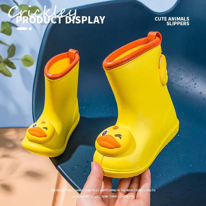 3D Cartoon Animals Kids Rain Shoes Fashion Dinosaur Waterproof Boys Girls Rain Boots Soft Non Slip Toddler Children Rainboots