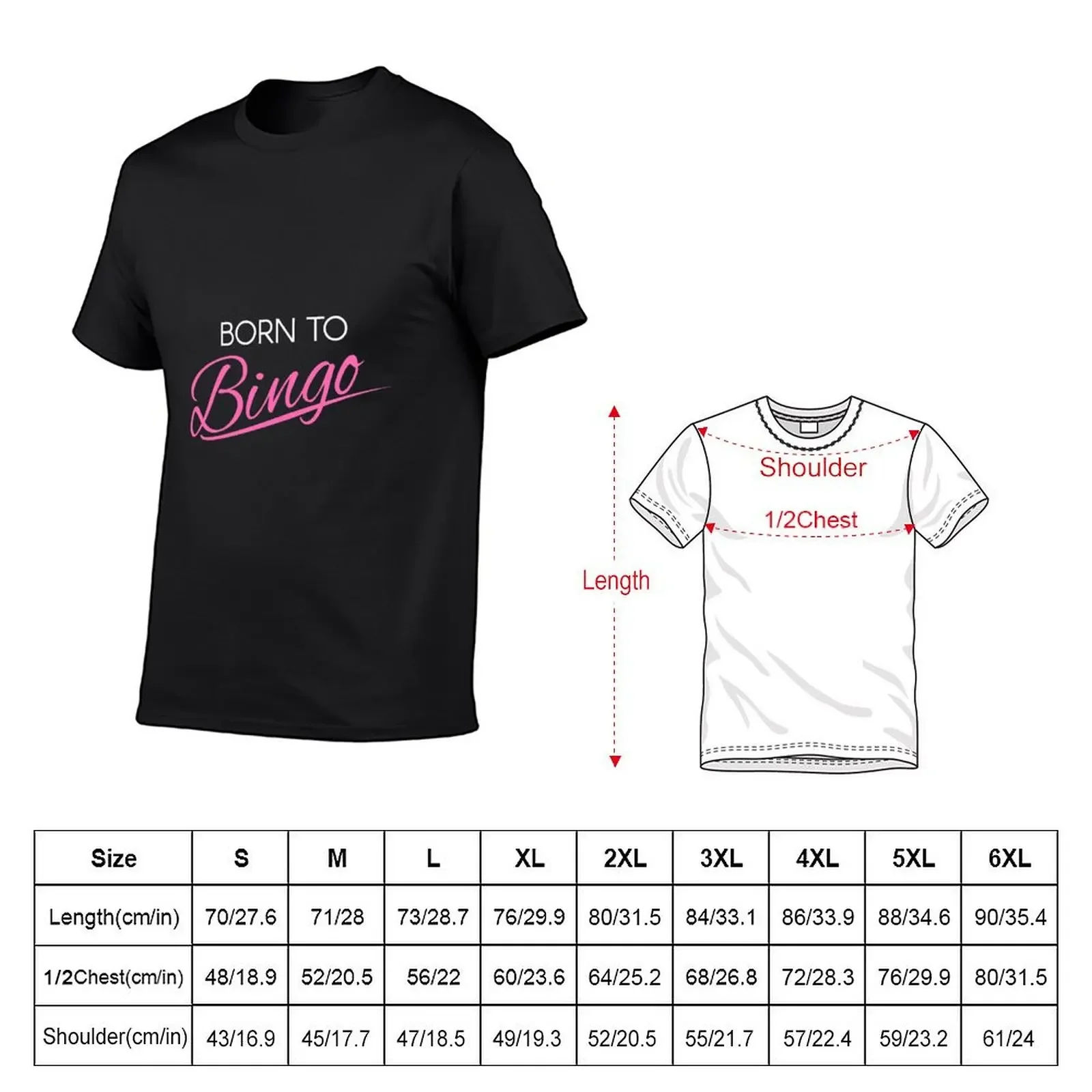 Born To Bingo Retro For Bingo Player T-Shirt vintage graphic tee baggy shirts hippie clothes mens t shirt graphic