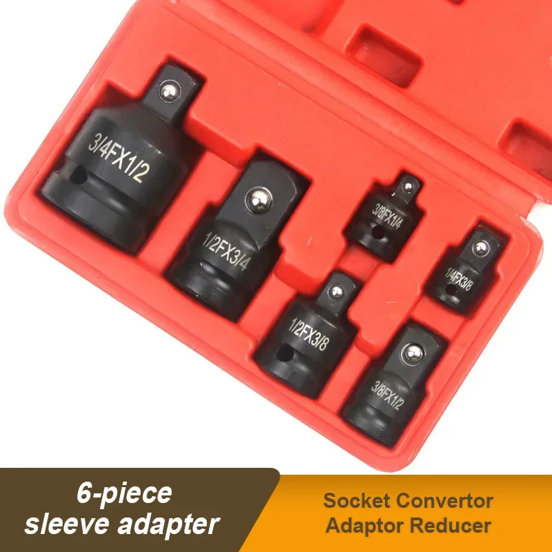 

6 pcs Socket Adapter Set Impact Adapter and Reducer Set Cr-V Steel Socket Convertor Adaptor for Car Repair Tools